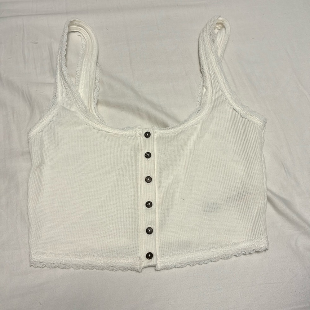 Free People Button Tank Top